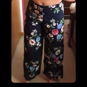 flowy floral pants